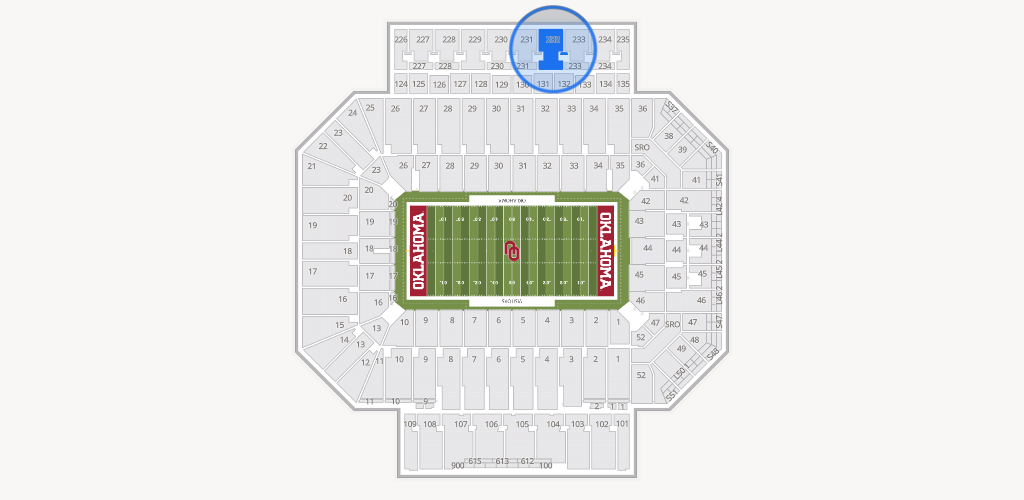 Gaylord Family Oklahoma Memorial Stadium Seating Chart