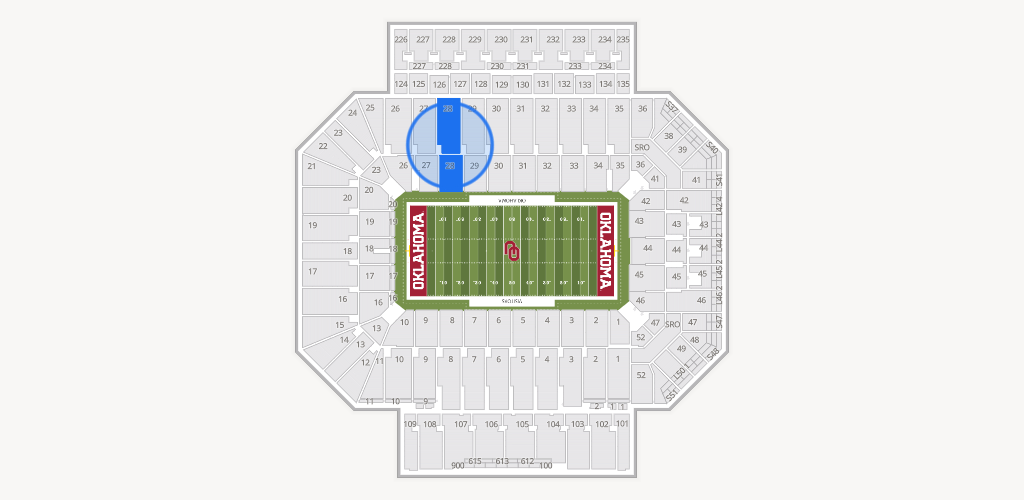 Gaylord Family Oklahoma Memorial Stadium Seating Chart