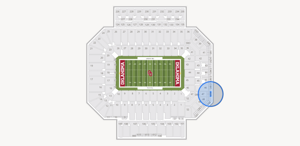 Gaylord Family Oklahoma Memorial Stadium Seating Chart