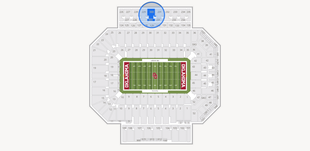 Gaylord Family Oklahoma Memorial Stadium Seating Chart