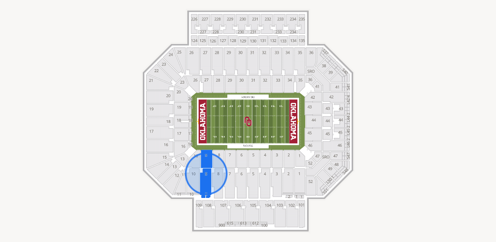 Gaylord Family Oklahoma Memorial Stadium Seating Chart