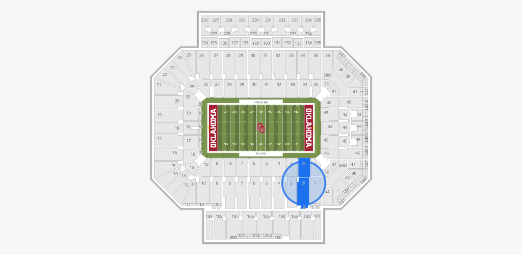 Gaylord Family Oklahoma Memorial Stadium Seating Chart