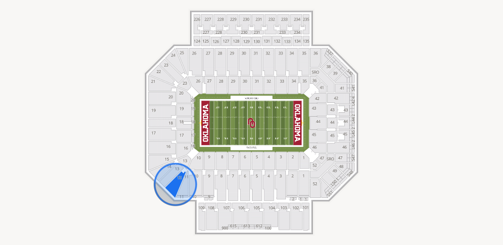 Gaylord Family Oklahoma Memorial Stadium Seating Chart