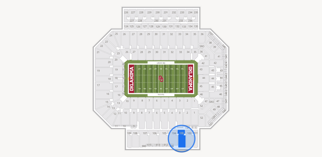 Gaylord Family Oklahoma Memorial Stadium Seating Chart