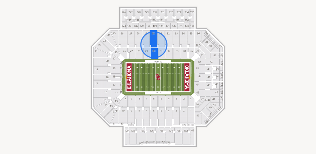 Gaylord Family Oklahoma Memorial Stadium Seating Chart