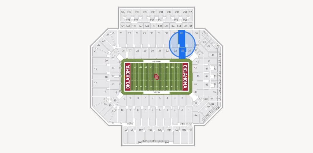 Gaylord Family Oklahoma Memorial Stadium Seating Chart