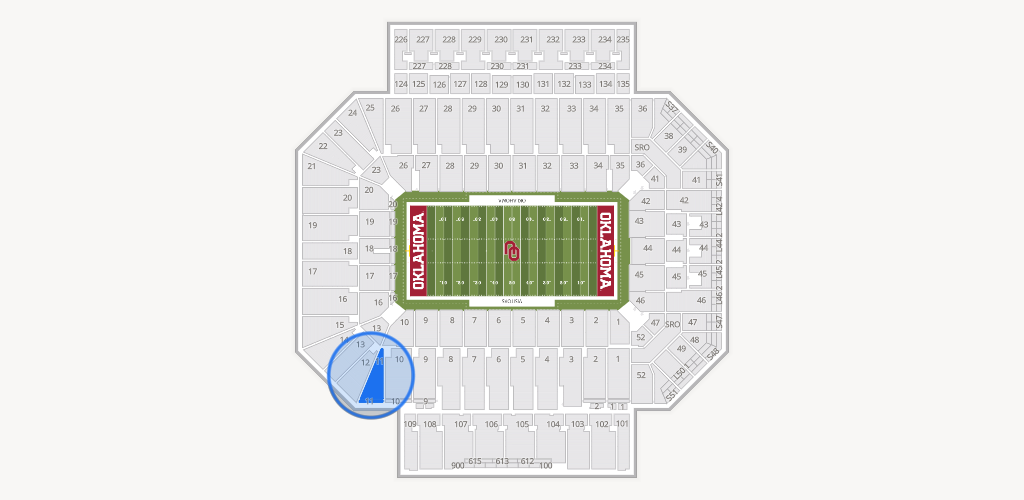 Gaylord Family Oklahoma Memorial Stadium Seating Chart