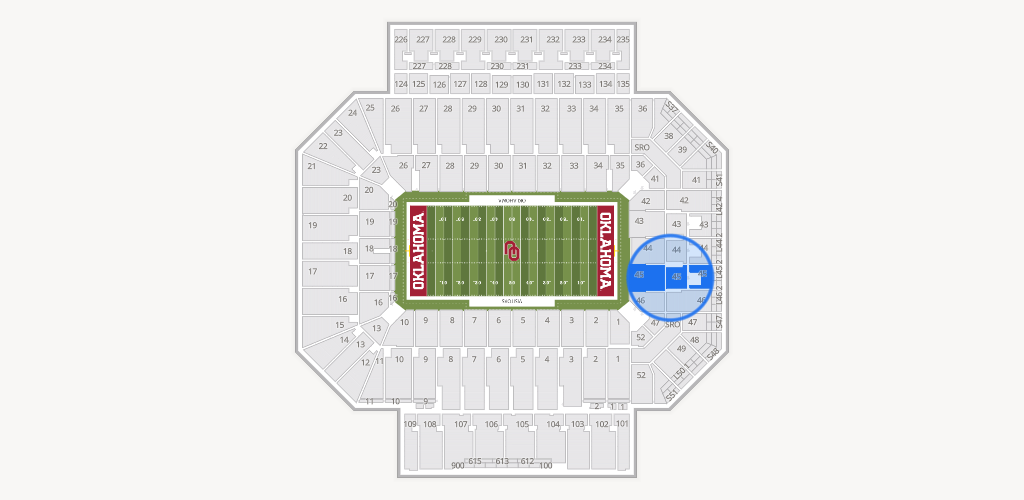 Gaylord Family Oklahoma Memorial Stadium Seating Chart