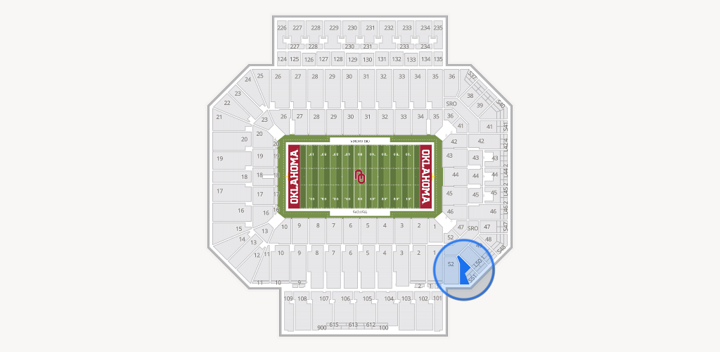 Gaylord Family Oklahoma Memorial Stadium Seating Chart