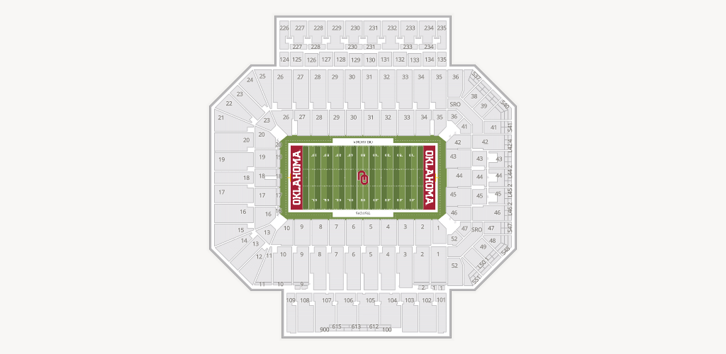Gaylord Family Oklahoma Memorial Stadium Seating Chart