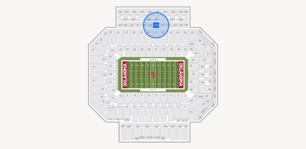 Gaylord Family Oklahoma Memorial Stadium Seating Chart