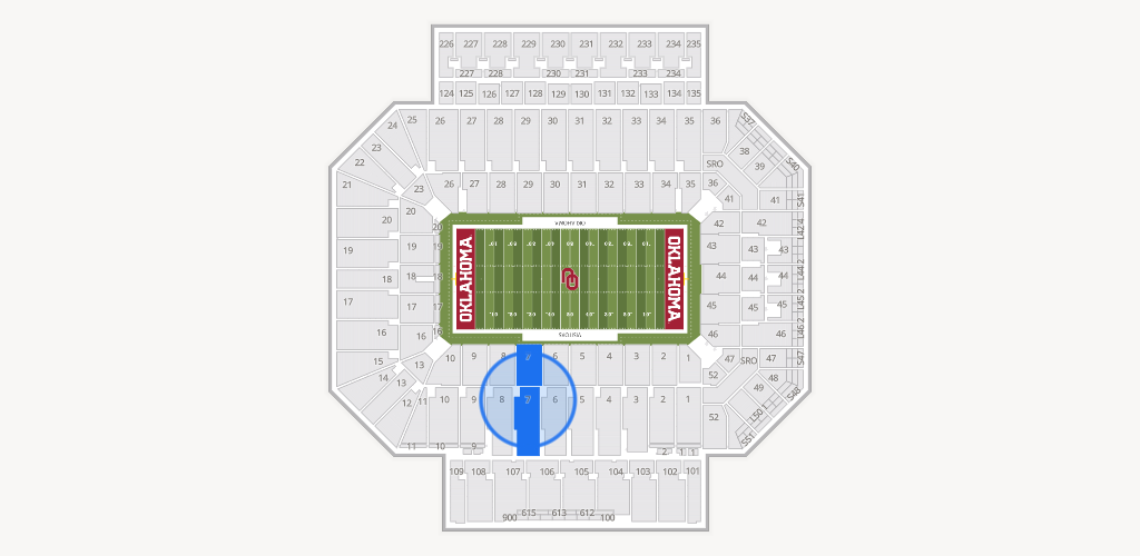 Gaylord Family Oklahoma Memorial Stadium Seating Chart