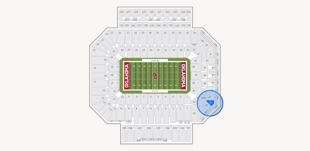 Gaylord Family Oklahoma Memorial Stadium Seating Chart