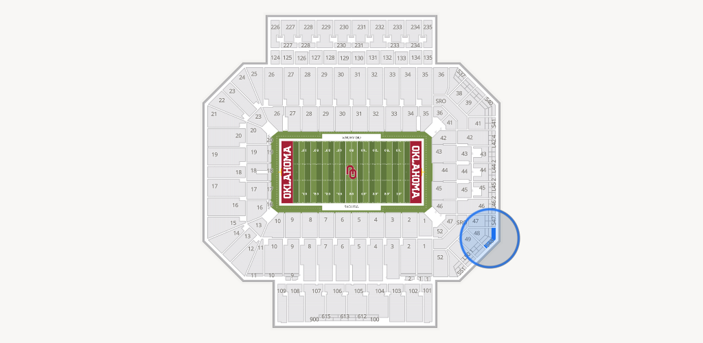 Gaylord Family Oklahoma Memorial Stadium Seating Chart