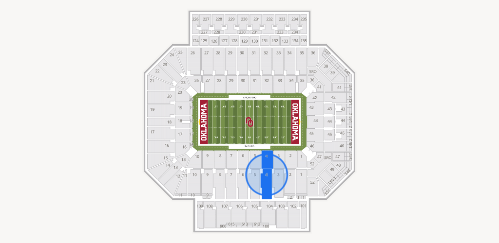 Gaylord Family Oklahoma Memorial Stadium Seating Chart