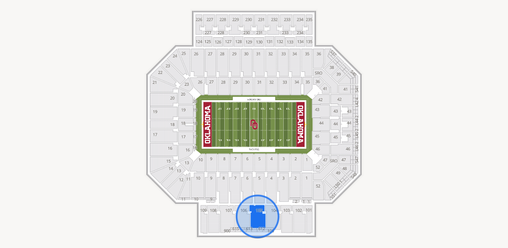 Gaylord Family Oklahoma Memorial Stadium Seating Chart