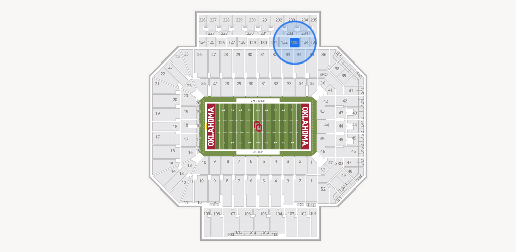 Gaylord Family Oklahoma Memorial Stadium Seating Chart
