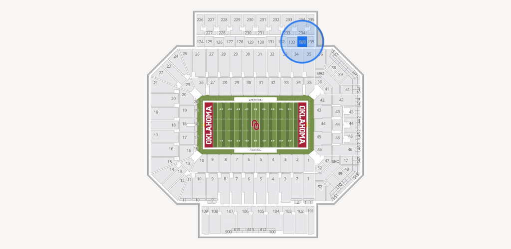 Gaylord Family Oklahoma Memorial Stadium Seating Chart