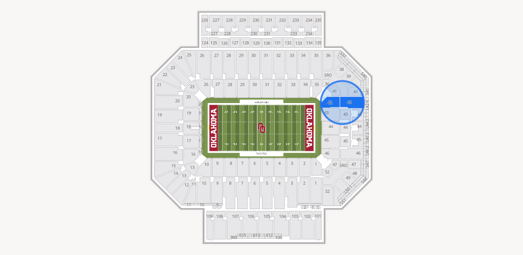 Gaylord Family Oklahoma Memorial Stadium Seating Chart