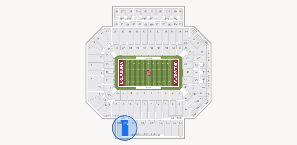 Gaylord Family Oklahoma Memorial Stadium Seating Chart