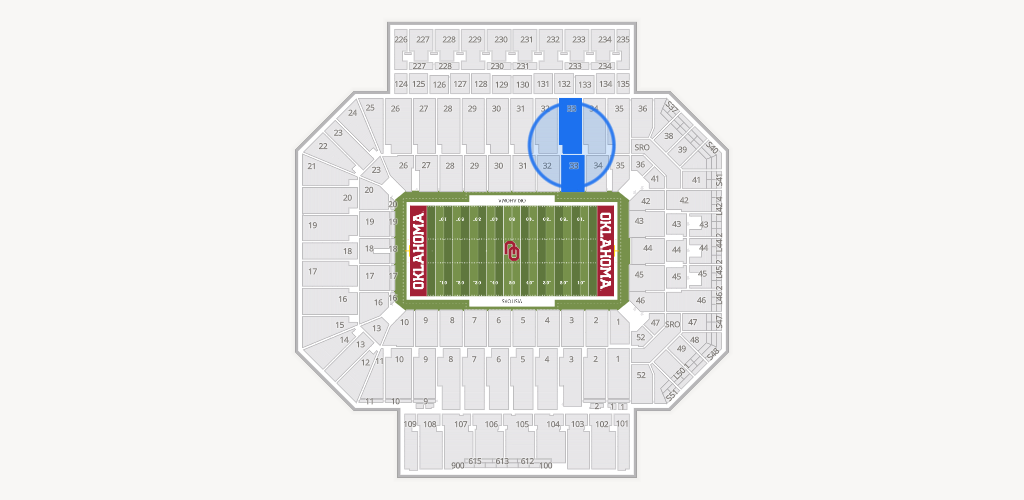 Gaylord Family Oklahoma Memorial Stadium Seating Chart
