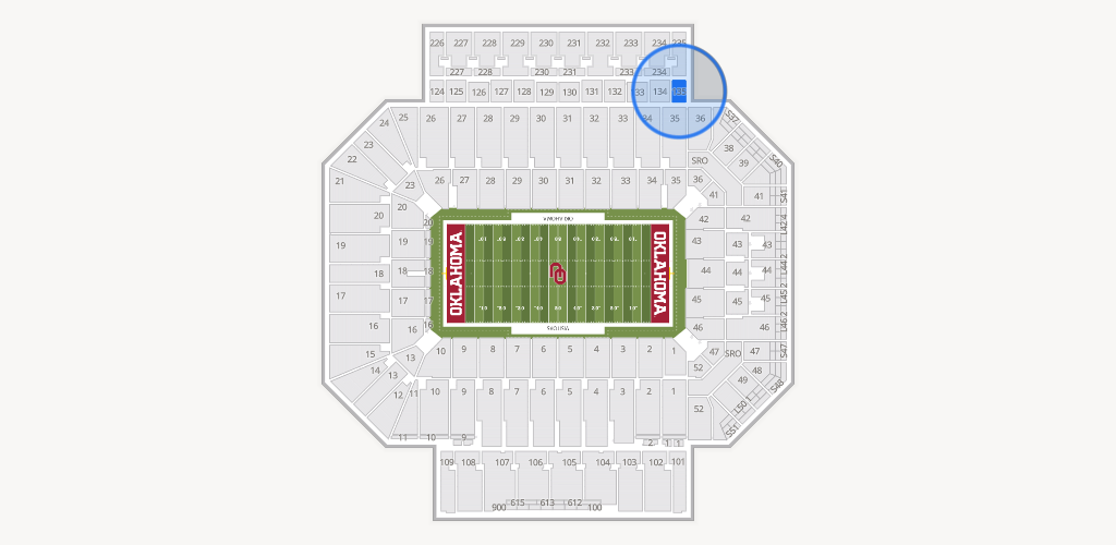 Gaylord Family Oklahoma Memorial Stadium Seating Chart