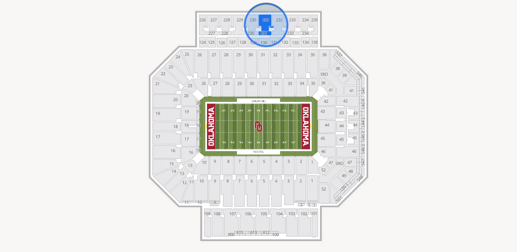Gaylord Family Oklahoma Memorial Stadium Seating Chart