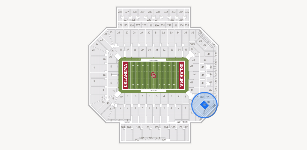 Gaylord Family Oklahoma Memorial Stadium Seating Chart