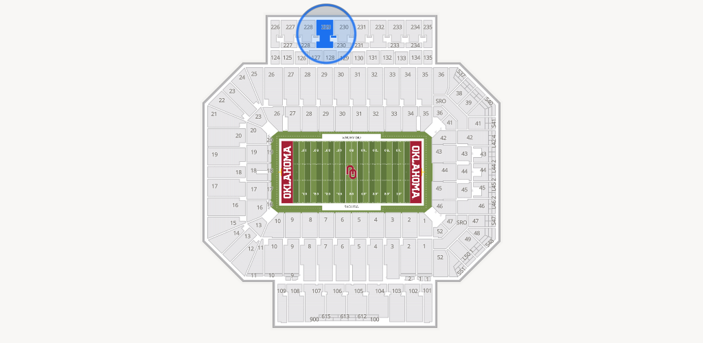 Gaylord Family Oklahoma Memorial Stadium Seating Chart