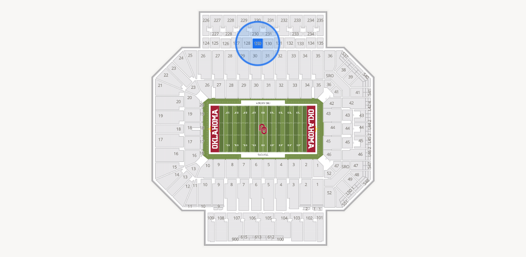Gaylord Family Oklahoma Memorial Stadium Seating Chart