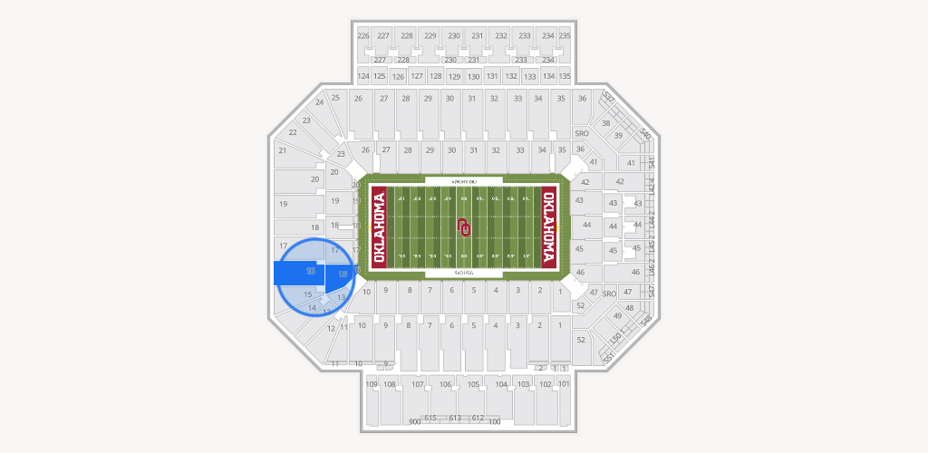 Gaylord Family Oklahoma Memorial Stadium Seating Chart