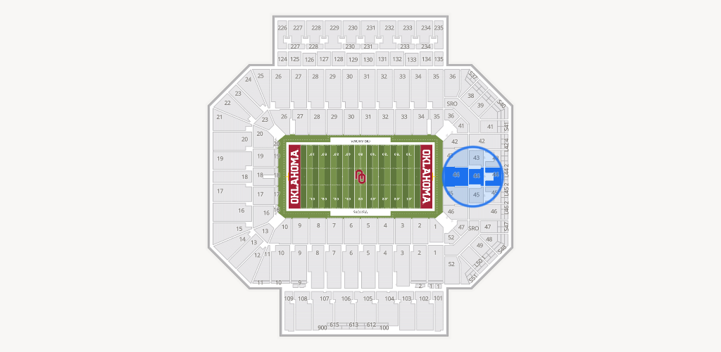 Gaylord Family Oklahoma Memorial Stadium Seating Chart