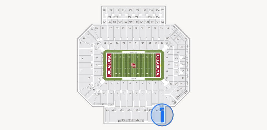 Gaylord Family Oklahoma Memorial Stadium Seating Chart