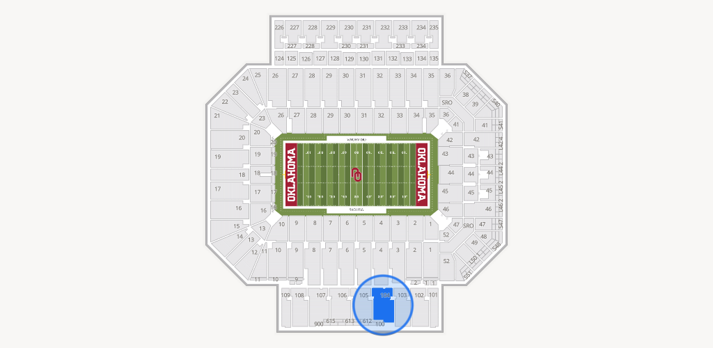 Gaylord Family Oklahoma Memorial Stadium Seating Chart