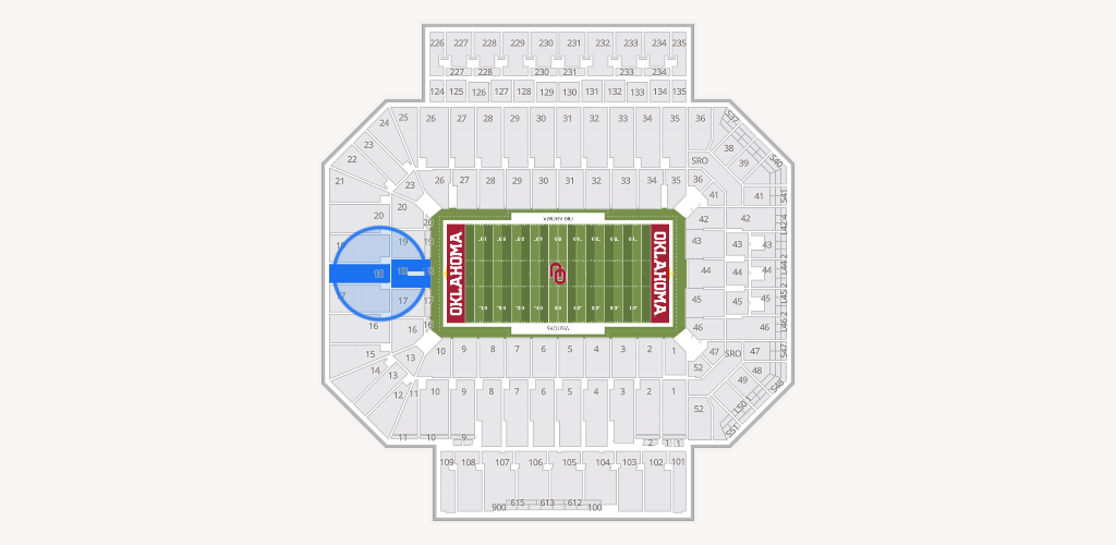 Gaylord Family Oklahoma Memorial Stadium Seating Chart