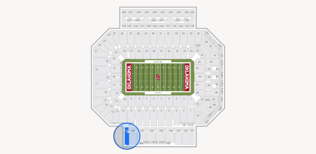 Gaylord Family Oklahoma Memorial Stadium Seating Chart