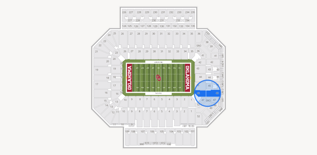 Gaylord Family Oklahoma Memorial Stadium Seating Chart