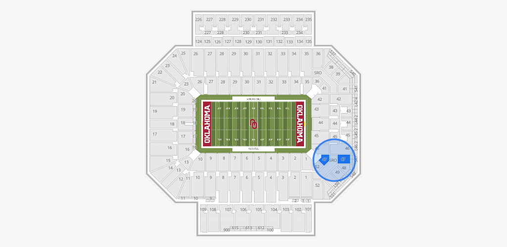 Gaylord Family Oklahoma Memorial Stadium Seating Chart