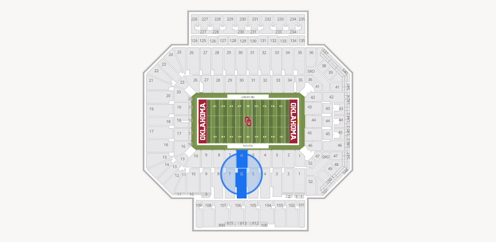 Gaylord Family Oklahoma Memorial Stadium Seating Chart