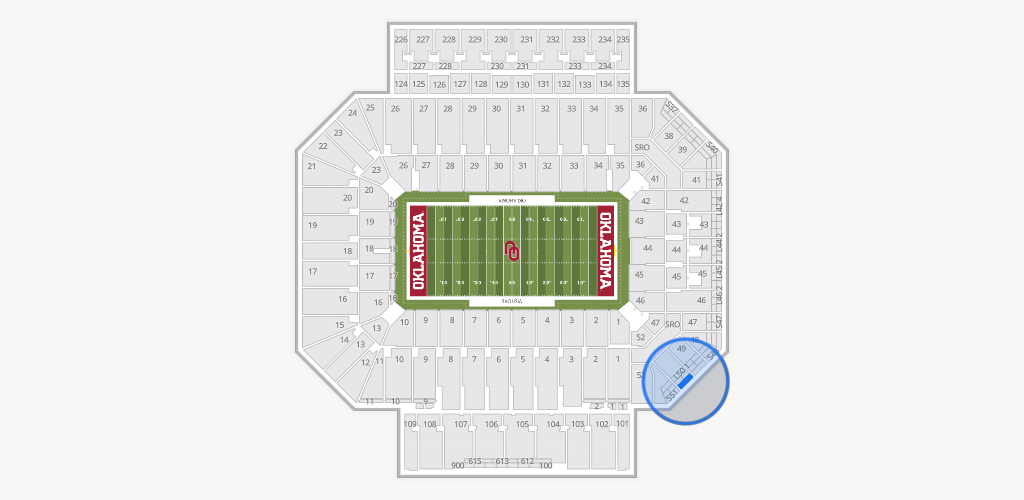 Gaylord Family Oklahoma Memorial Stadium Seating Chart