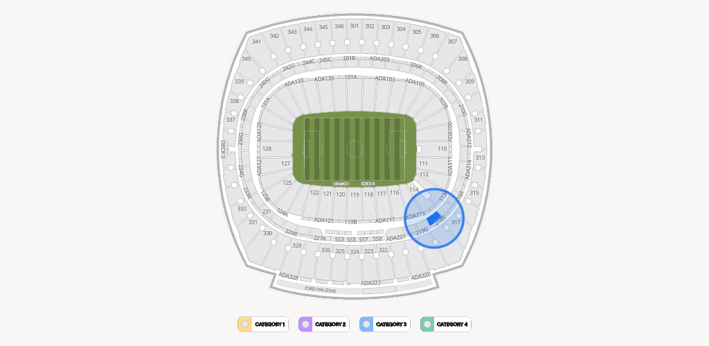 GEHA Field at Arrowhead Stadium Seating Chart
