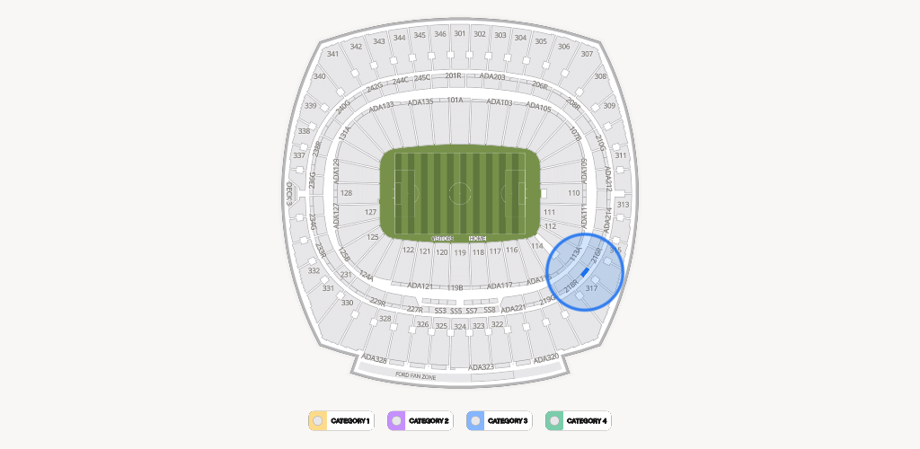 GEHA Field at Arrowhead Stadium Seating Chart