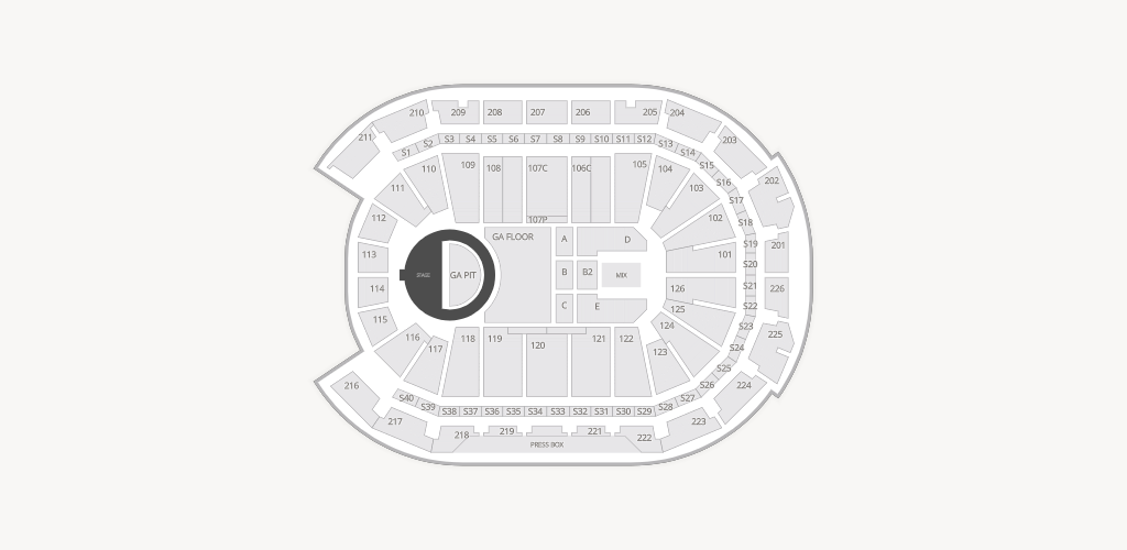 Giant Center Seating Chart