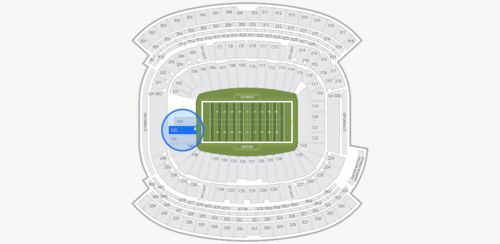 Gillette Stadium Seating Chart