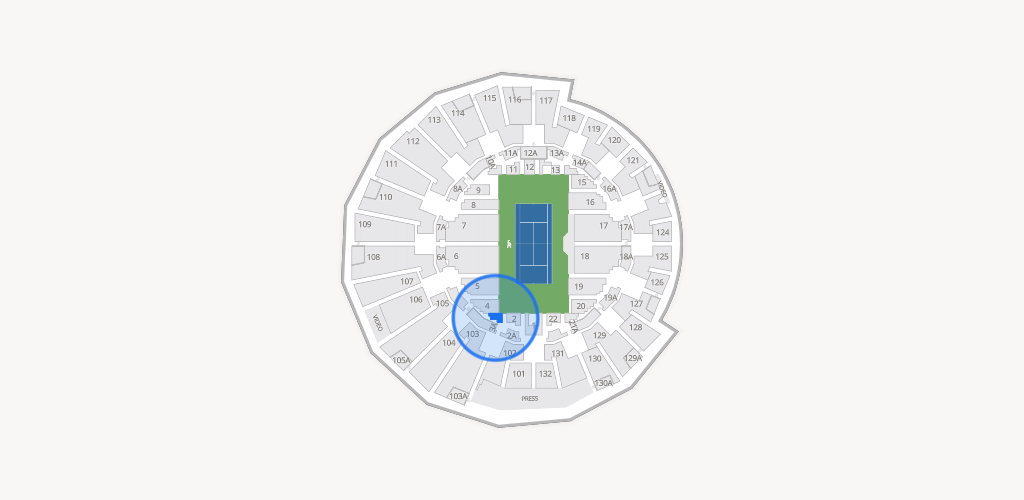 Grandstand at the Billy Jean King Tennis Center Seating Chart