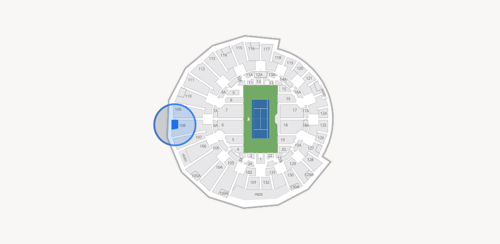 Grandstand at the Billy Jean King Tennis Center Seating Chart