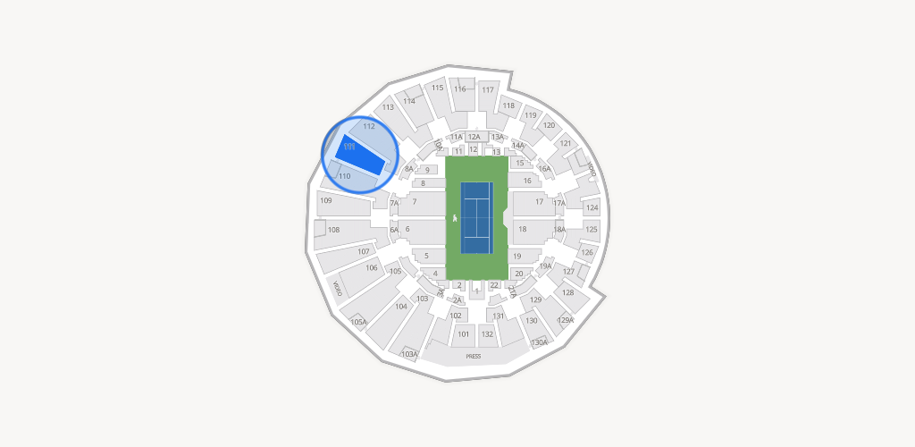 Grandstand at the Billy Jean King Tennis Center Seating Chart