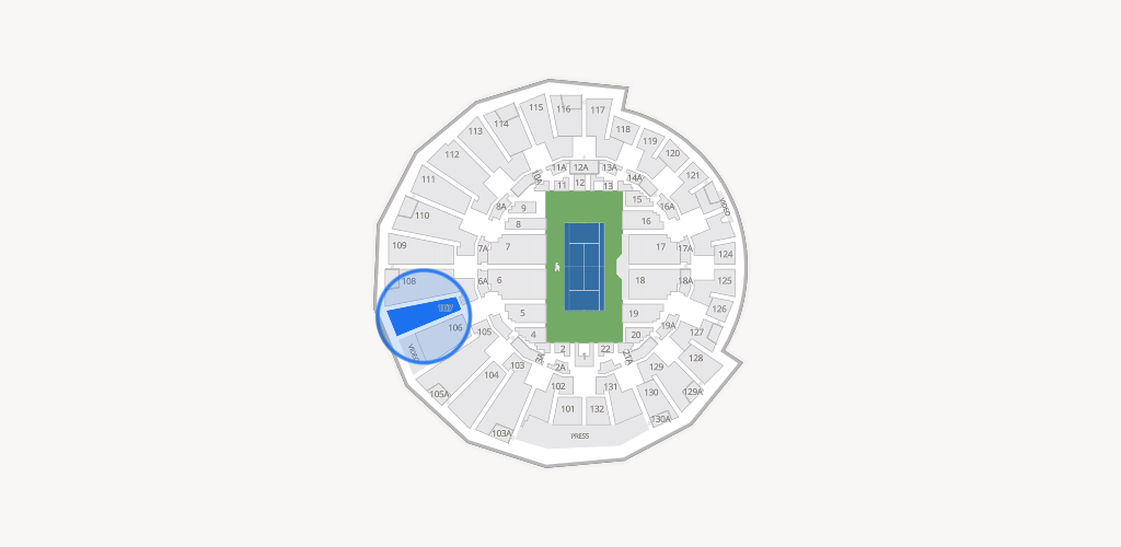 Grandstand at the Billy Jean King Tennis Center Seating Chart