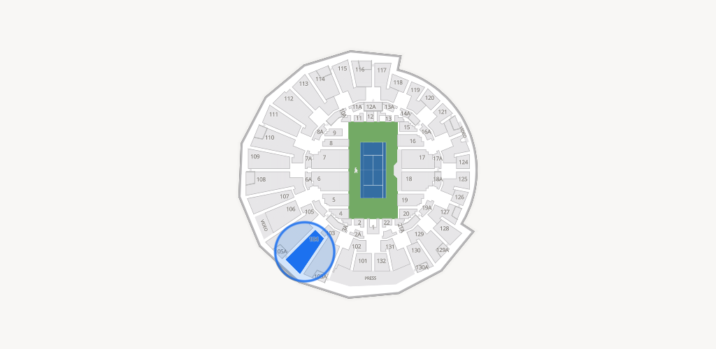 Grandstand at the Billy Jean King Tennis Center Seating Chart
