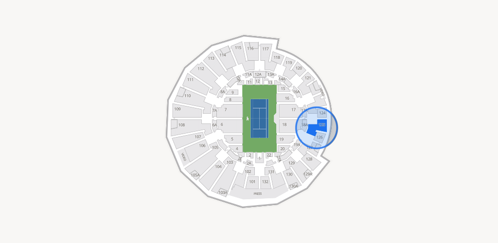 Grandstand at the Billy Jean King Tennis Center Seating Chart